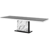 Design Esstisch Tisch HME-111 Hochglanz ausziehbar 160 bis 256 cm - Schwarz