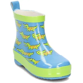 Playshoes Halbschaft-Gummistiefel Krokodil Blau 25
