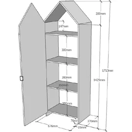 Vipack Kleiderschrank Set Casami Bruges 115,2 x 171,3