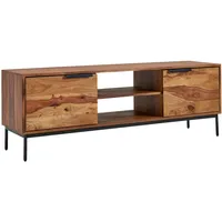 KADIMA DESIGN Lowboard Sheesham, Holz, Echtholz, Rechteckig, Stativgestell, 147x51x38