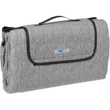 Relaxdays Picknickdecke grau 200 x 200 cm