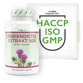 Vit4ever Mariendistel Extrakt 500 mg Kapseln 180 St.
