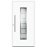 SCHÜCO Aluminium Haustür "LESLEY" ADS 75.SI RC2 Weiß RAL 9016 beidseitig innen öffnend DIN links