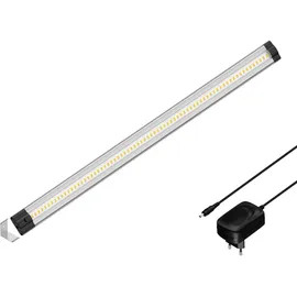 PARLAT LED Unterbau-Leuchte SIRIS mit Netzteil, Eckmontage, flach, 50cm, 531lm, warm-weiß