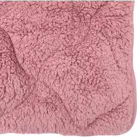 vidaXL Sommerdecke Rosa 140 x 220 cm Mikrofaser und Teddy-Fleece