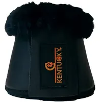 Kentucky Hufglocken Leder mit Fell M Weiß