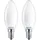 Philips LED E14 Lampe, 25 W, Kerzenform, nicht dimmbar, matt, warmweiß, 2er Pack, Weiß