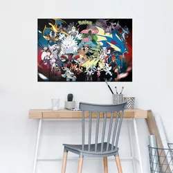 Poster REINDERS "Poster Pokemon", bunt (farbe bild(er): mehrfarbig), B:91,5cm H:61cm, Papier, Bilder