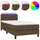 vidaXL Boxspringbett 100 x 200 cm Dunkelbraun