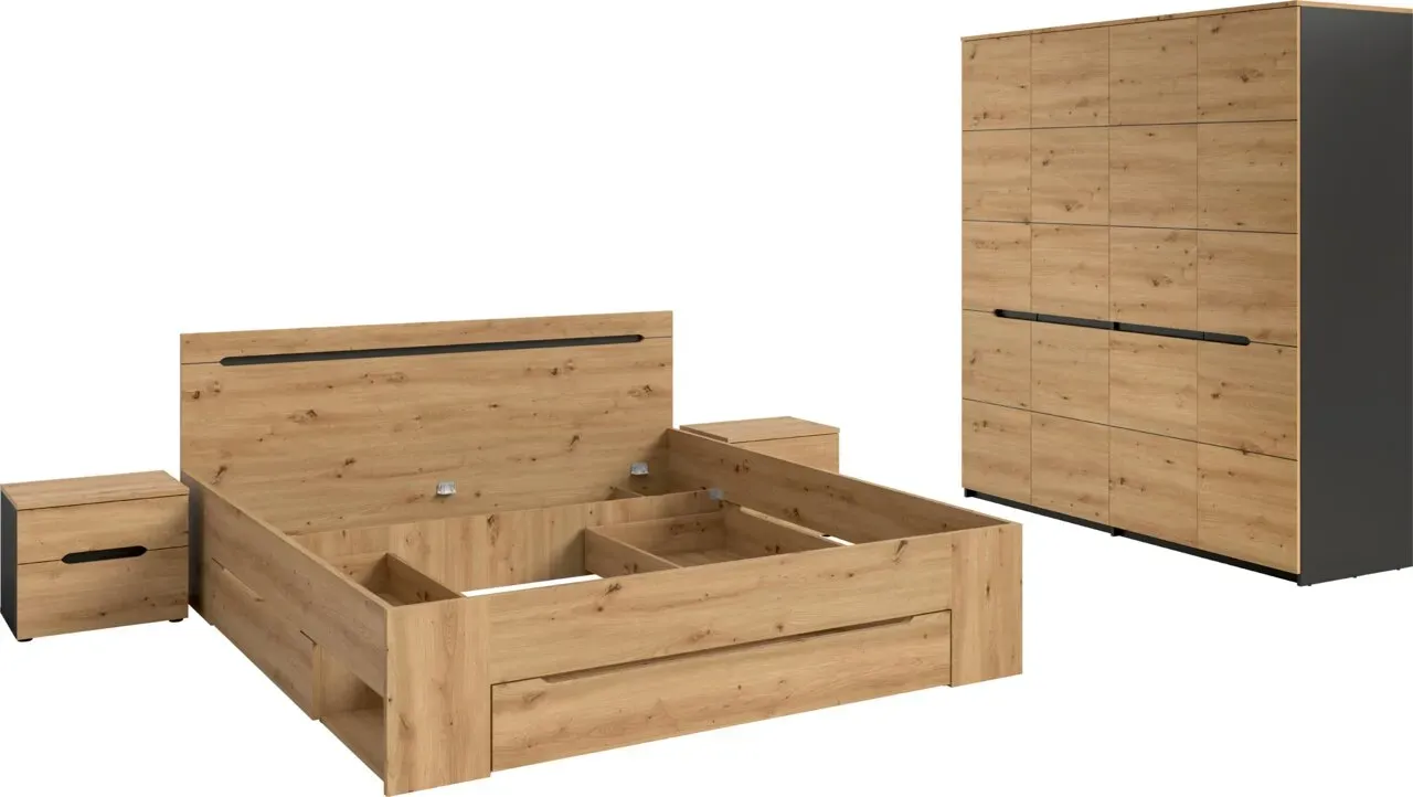 MID.YOU Schlafzimmer-Set CANU - B/H/T ca. 1.00x1.00x1.00