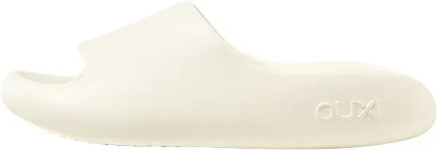 PUXI Weiche Hausschuhe, Schiebeschuh-Design, Cremeweiß, Größe 42-43, Unisex, minimalistisches Mode-Design