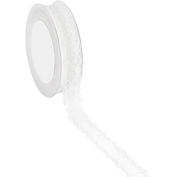 Spitzenband, weiß, 25 mm, 5 m