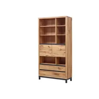 Massivmoebel24 Bücherregal 100 x 40 x 200 cm Beige
