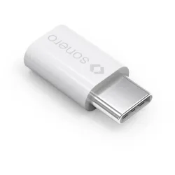 Sonero USB-C Adapter (USB-C Stecker auf Micro USB Buchse), weiß
