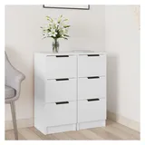 vidaXL Sideboard 30 x 30 x 70 cm Weiß