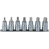 KS Tools 1/2" CHROMEplus Bit-Stecknuss-Satz Innensechskant 7-tlg. 5-14 mm, kurz