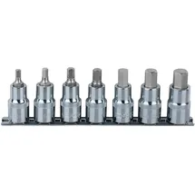 KS Tools 1/2" CHROMEplus Bit-Stecknuss-Satz Innensechskant 7-tlg. 5-14 mm, kurz