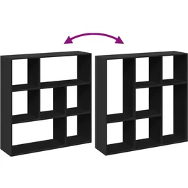 vidaXL Raumteiler-Bücherregal 102 x 29 x 103,5 cm Schwarz