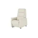 Hukla Fernsehsessel Dean Leder 70 x 107 x 88 cm Weiß elektrisch