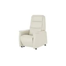 Hukla Fernsehsessel Dean Leder 70 x 107 x 88 cm Weiß elektrisch