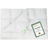 franknatur Daunendecke 135x200 mit 90% Daunen Normale Ganzjahres Bettdecke Baumwolle Anna