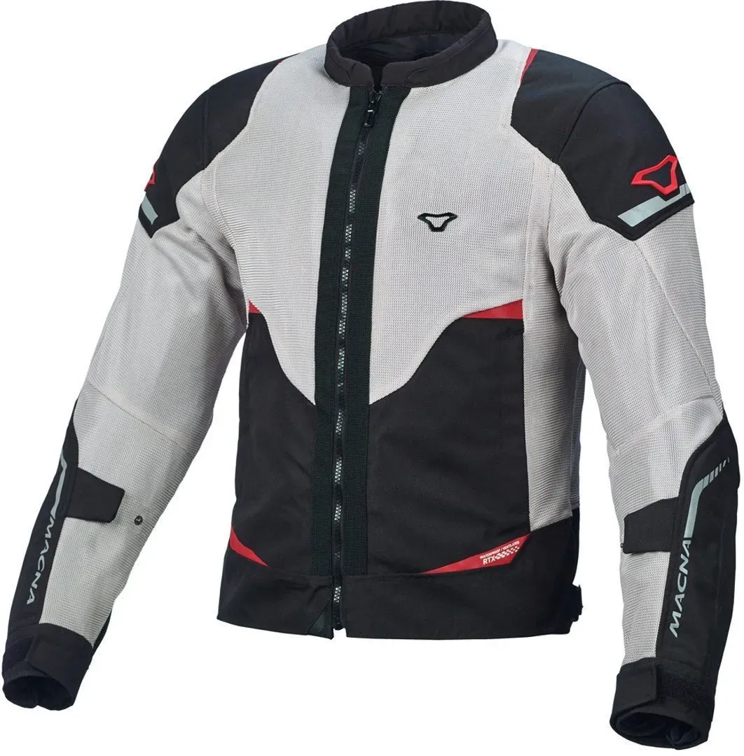 Macna Hurracage Motorrad Textiljacke, schwarz-grau-rot, Größe S für Männer