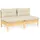 vidaXL 2-Sitzer Gartensofa Loungesofa creme