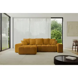altdecor Ecksofa Cord 2-Sitzer Senfgelb
