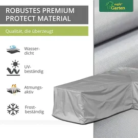 mehr Garten Premium Protect Eck-Lounge-Abdeckung 255 x 195 x 80 cm Hellgrau