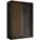 masseno Schwebetürenschrank LAMELLO x x Schwarz