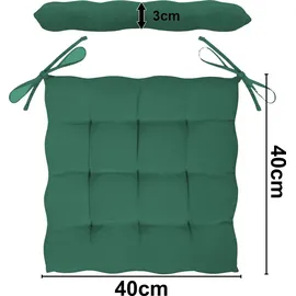 NatureMark Stuhlkissen 40 x 40 cm Dunkel Grün