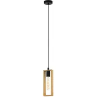 EGLO Littleton 1-flg. 11 cm rechteckig schwarz/braun