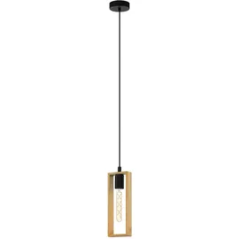 EGLO Littleton 1-flg. 11 cm rechteckig schwarz/braun