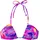 VENICE BEACH Bikini-Top Damen Lila/Mehrfarbig 38 Cup A/B