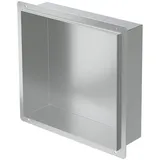 luxebath Duschnische Silber aus Edelstahl 30x30x10 cm Badezimmer, Baden & Duschen, Duschablagen