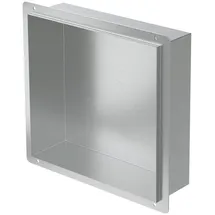 luxebath Duschnische Silber aus Edelstahl 30x30x10 cm Badezimmer, Baden & Duschen, Duschablagen
