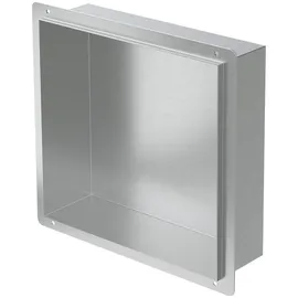 luxebath Duschnische Silber aus Edelstahl 30x30x10 cm Badezimmer, Baden & Duschen, Duschablagen