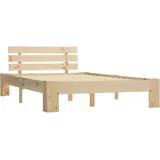 vidaXL Kiefernholz Massiv Bettgestell Holzbett Futonbett Doppelbett Massivholz Bett Bettrahmen Lattenrost Schlafzimmerbett 140x200cm