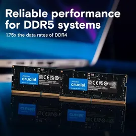 Crucial DDR5 RAM 16GB 5600MHz SODIMM, Arbeitsspeicher für Laptop/Notebook, Mini PC (auch 5200MHz / 4800MHz) CL46 - CT16G56C46S5