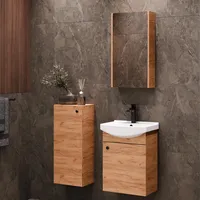 Planetmöbel Waschtischunterschrank 45 cm mit Spiegelschrank und Midischrank 32