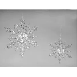 Bollweg Formano Eiskristall-Hänger 20 cm Acryl Schneeflocke - Transparent Winterdeko - Transparent