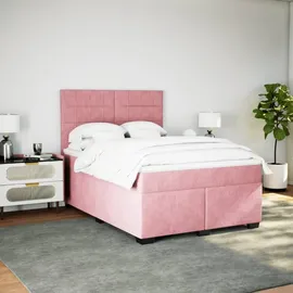 vidaXL Boxspringbett 140 x 200 cm Rosa