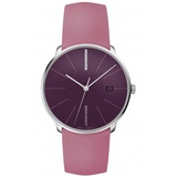 Junghans -Meister fein Automatik Damenuhr Rosa Brombeerfarben Saphirglas 40mm- 027/4358.00