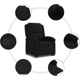 vidaXL Relaxsessel mit Aufstehhilfe Samt 56,1 x 82 x 75,7 cm Schwarz