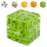 Large Labyrinth 3D Puzzle Maze Cube - Engaging Brain Teaser Toy,2-in-1 Labyrinths-Zauberwürfel & Kugel,for Stress Relief & Logic Development-C