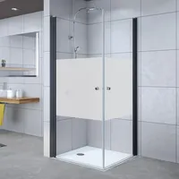 Breuer Eckeinstieg Drehtür Breuer Elana 6 80x80 cm Dekor Intima Profilfarbe schwarz