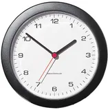 Peweta Funkwanduhr Design weiß schwarz Kunststoff, Ø 25,0 cm