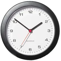 Peweta Funkwanduhr Design weiß schwarz Kunststoff, Ø 25,0 cm