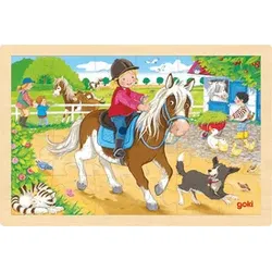 Holz-Einlegepuzzle Ponyhof, 24 Teile