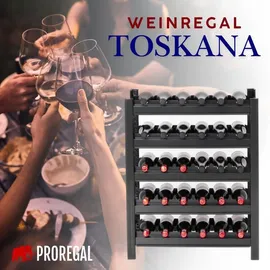 Proregal Weinregal 75 x 60 x 30 cm Schwarz